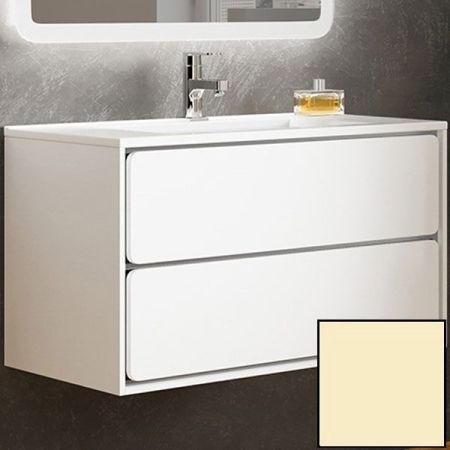 Тумба с раковиной SanVit Бруно-2 120 kbruno2120 в цвете Ral подвесная Желтый глянец, артикул kbruno2120