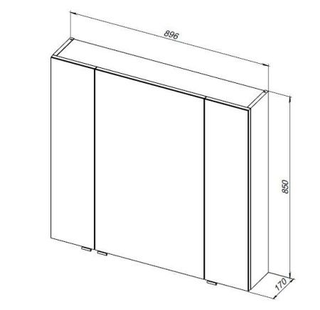 Зеркальный шкаф Aquanet Алвита new 90 белый матовый