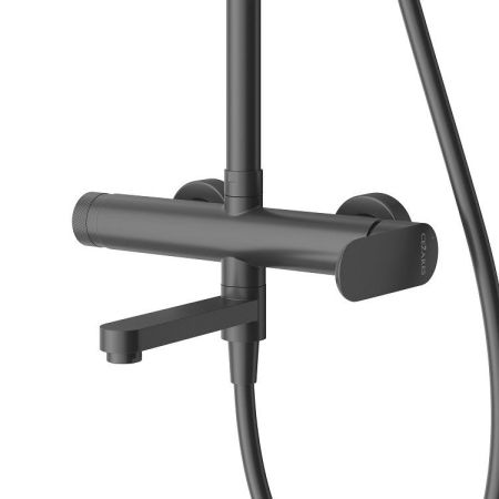 STYLUS-CVD-01 Душевая стойка со смесителем и изливом, хром, артикул STYLUS-CVD-01