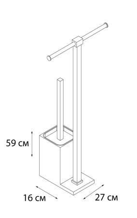 Стойка FIXSEN Rainbow напольная б/д двойной + ерш синяя (FX-32-05), артикул FX-32-05