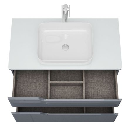 Тумба Hella Cristal 100, серый лак, артикул OW24.19.01