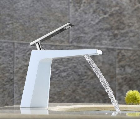 Смеситель для раковины Bronze de Luxe Quadro A919WC Белый Хром, артикул A919WC