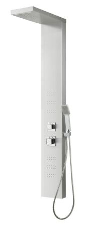 AQG EDNA , многофункциональная душевая панель с термостатом на 4 режима, цвет нержавеющая сталь, артикул 18EDN05IS
