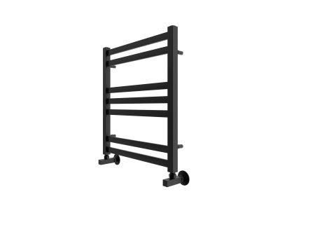 Полотенцесушитель водяной Aquatek (Акватек) Лира П7 500х600 мм, черный муар, подключение нижнее/диагональное, сверхпрочная пищевая нержавеющая сталь AISI 304L, гарантия 10 лет, артикул AQ KP0760BL