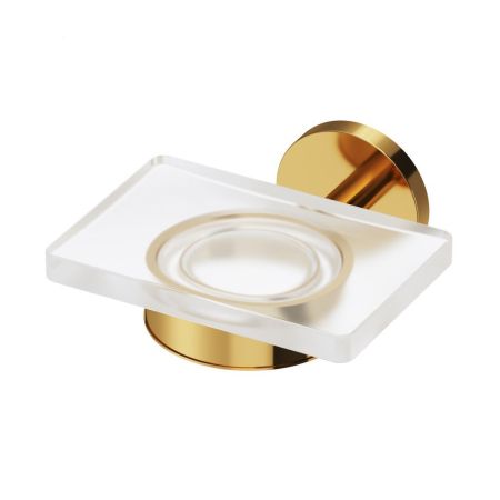 A85A34299 X-Joy, Стеклянная мыльница с настенным держателем, золото, артикул A85A34299