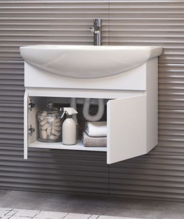Тумба под раковину подвесная VIGO Wing tp.WIN.BAL.60.2D белый, 60 см, артикул tp.WIN.BAL.60.2D белый