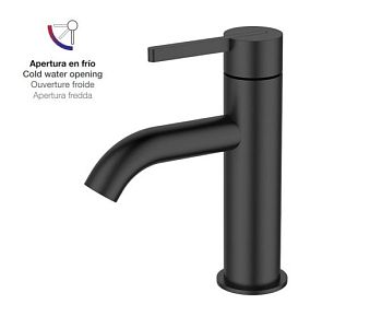 AQG Urban, однорычажный смеситель для раковины без донного клапана, цвет черный матовый