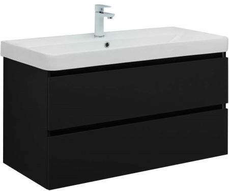 Тумба под раковину Aquanet Вега 2.0 100 черный, артикул 00337951