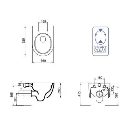 Унитаз подвесной GSG Like белый матовый