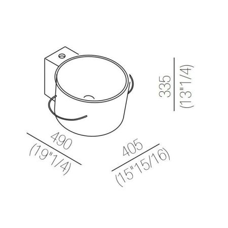 Agape Bucatini Раковина подвесная круглая 40.5х49х33.5 см, 1 отв., цвет: матовый белый