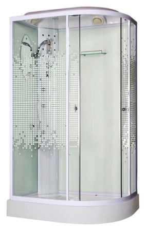 Душевая кабина Niagara NG-303 120x80 R стекло Мозаик задние стенки Белые