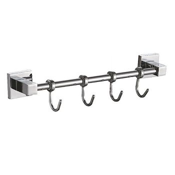 Планка с крючками для полотенец Haiba HB8615-4, хром