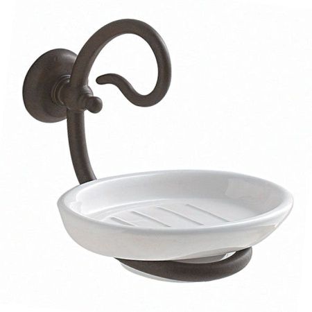 GLOBO Paestum Мыльница подвесная керамическая, цвет белый/metallo antico