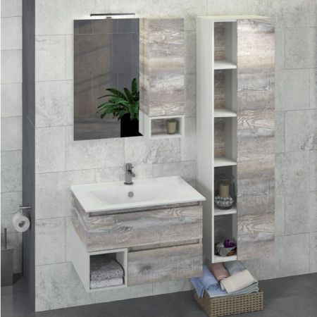 Тумба с раковиной Comforty Турин 75 4144200 Дуб бежевый, артикул 4144200