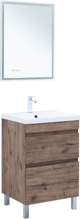 Тумба под раковину Aquanet Нота New 60 напольная, дуб веллингтон табак, артикул 00344139