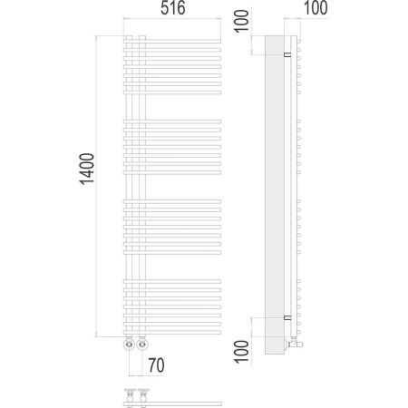 Полотенцесушитель водяной Terminus Астра П28 50х140, артикул 4670078530516