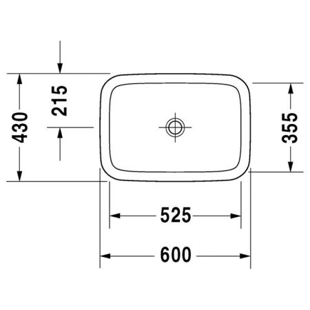 Раковина, Duravit, Durastyle, ширина, мм-600, глубина, мм-430, высота, мм-145, тип установки-встраиваемый сверху, отверстия для смесителя-отсутствуют, материал-керамика, цвет-белый, без перелива, без площадки под смеситель, артикул 0372600000