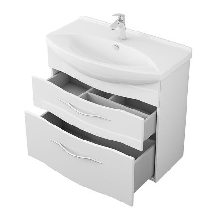 Тумба Vessla stor 75, белый лак, артикул OW22.12.00