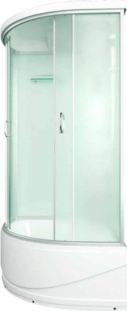 Душевая кабина Erlit Comfort ER4509TP 90x90 с гидромассажем задняя стенка Белая стекло матовое