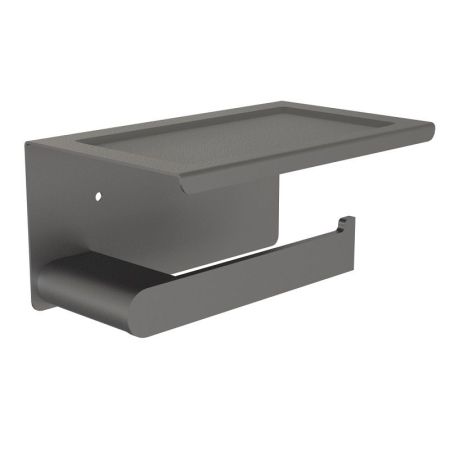 Держатель для туалетной бумаги с полочкой Knotlor PH102GM, оружейная сталь, артикул PH102GM