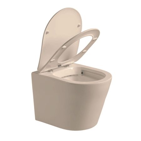 Унитаз подвесной Piatti VT1-11SMC, цвет капучино матовый, ультратонкое soft-close сиденье, артикул VT1-11SMC