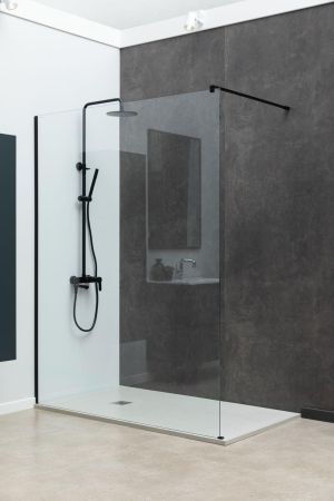 Душевая перегородка Allen Brau Infinity 1 120 3.21021.BBA черный браш, артикул 3.21021.BBA