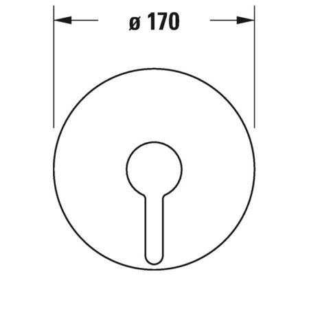 Duravit C.1 Смеситель для душа скрытого монтажа (наружная часть круг), цвет: хром, артикул C14210010010