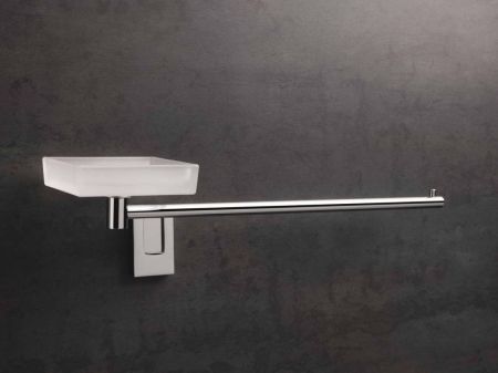 Stil Haus Quid, полотенцедержатель + стеклянная мыльница, цвет хром, артикул Q69(08)