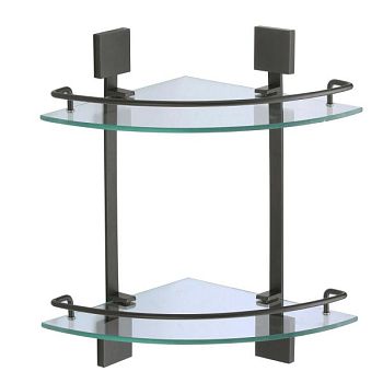 Полка угловая стеклянная Savol S-065322H, черный