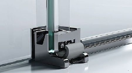 Душевой уголок Huppe Fracture 90х90 радиальный профиль Хром стекло прозрачное, артикул 2.CU0604.069.321