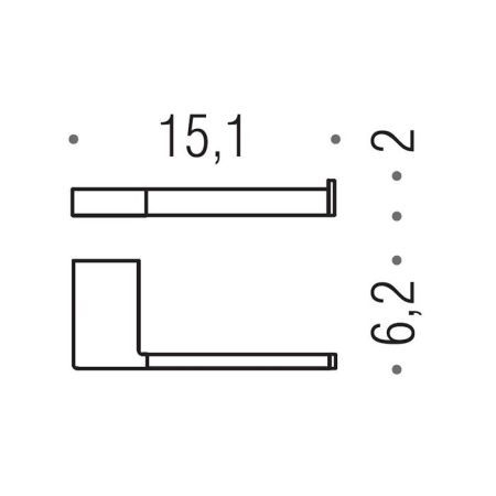 Colombo MiniQ Держатель для т/б DX, цвет: чёрный матовый, артикул B5008D.NM