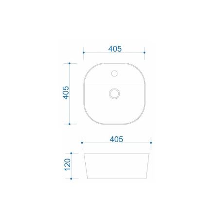 Раковина чаша Maretti FL13NS88-844, белая, артикул FL13NS88-844