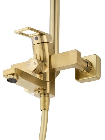 Душевая система WONZON & WOGHAND FRAME, Брашированное золото (WW-88739010-BG), артикул WW-88739010-BG