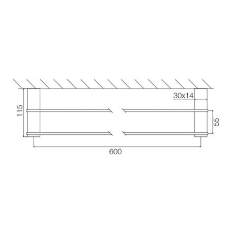 FIMA|Carlo Frattini Quadra Полотенцедержатель 400 мм., двойной, цвет хром, артикул F6021/60CR