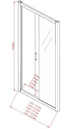 Душевая дверь Aquanet Alfa NAA6121 130, прозрачное стекло, артикул NAA6121 1300