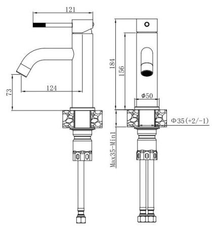 Смеситель Vessel для раковиныовины, артикул: VSL26MG, золотой, артикул VSL26MG