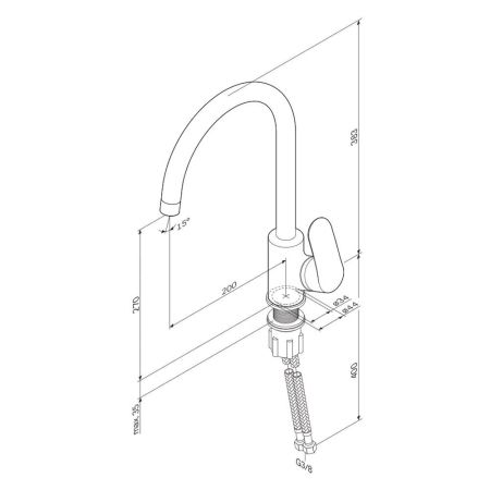 F8007100 Like смеситель для кухни, хром, шт., артикул F8007100