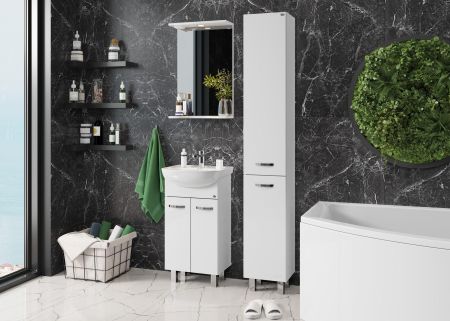 Тумба Onika Коралл 47 напольная, белая (ум. Дора 47/ Азов 45), артикул 104701