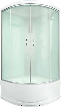 Душевая кабина Erlit Comfort ER2509TP 90x90 с гидромассажем профиль Матовый хром стекло матовое