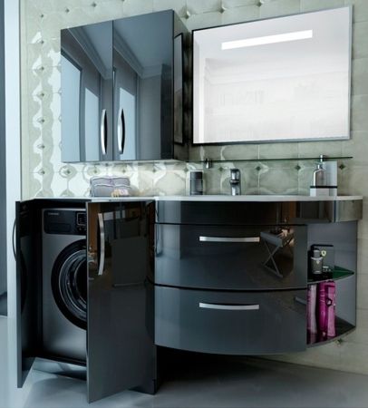 Тумба для ванной без раковины De Aqua Трио 90 Люкс L белая, артикул 197201