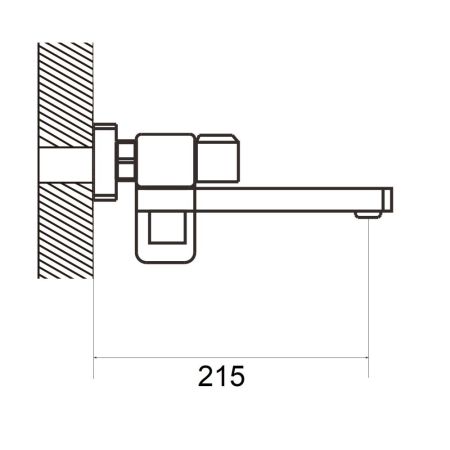 Смеситель для ванны Shevanik S9952, хром