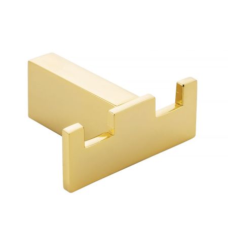 KVANT Крючок двойной, золото, артикул 30239