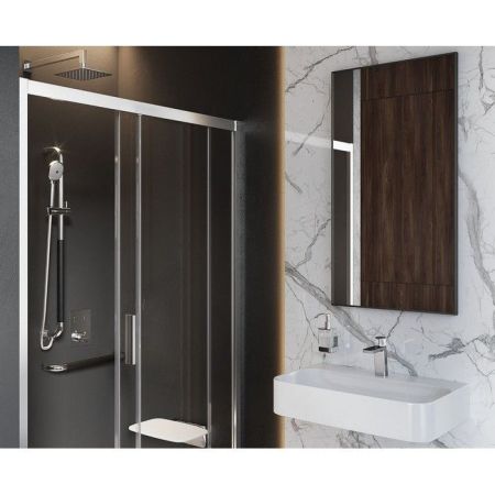 Зеркало прямоугольное EXCELLENT Kuadro 100x50 (черный мат), артикул DOEX.KU100.050.BL