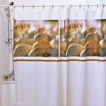 Штора для ванны Milardo Calm spirit 180x180 Белая Коричневая