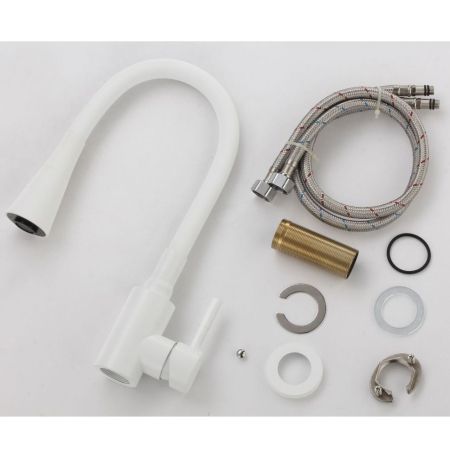 Смеситель для кухни Savol S-3002WM, белый