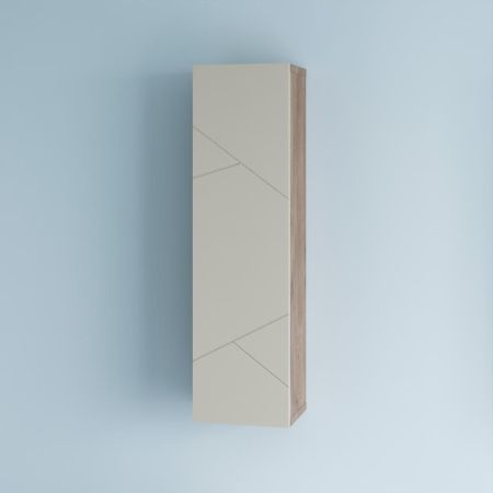 Шкаф навесной с дверью Бриклаер КРИСТАЛЛ 20 см, латте, артикул 4627125417023
