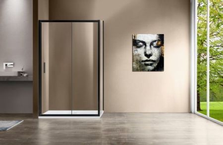 Душевой уголок Vincea Garda 120х80 VSR-1G8012CLB профиль Черный стекло прозрачное, артикул VSR-1G8012CLB