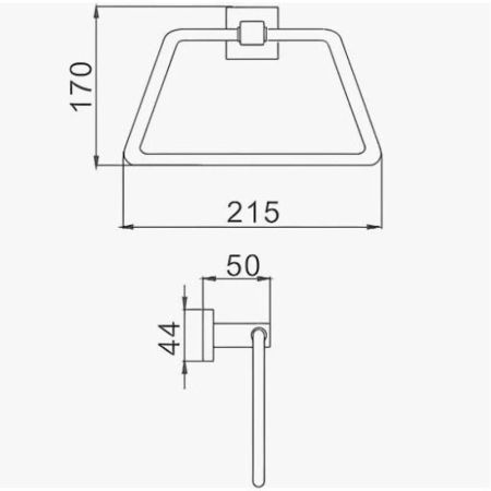 Кольцо для полотенец D-Lin D233222, черный, артикул D233222