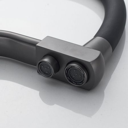 Смеситель для кухни с подключением фильтра Shevanik S968T, оружейная сталь