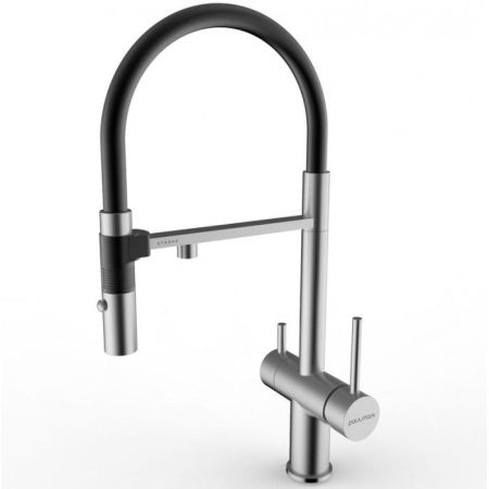 Смеситель для кухни Paulmark Magneto Ma213118-NI Никель Черный
